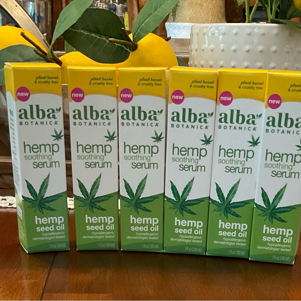Hemp Soothing Serum - alba BOTANICA pack of 6 1 fl oz bottles.